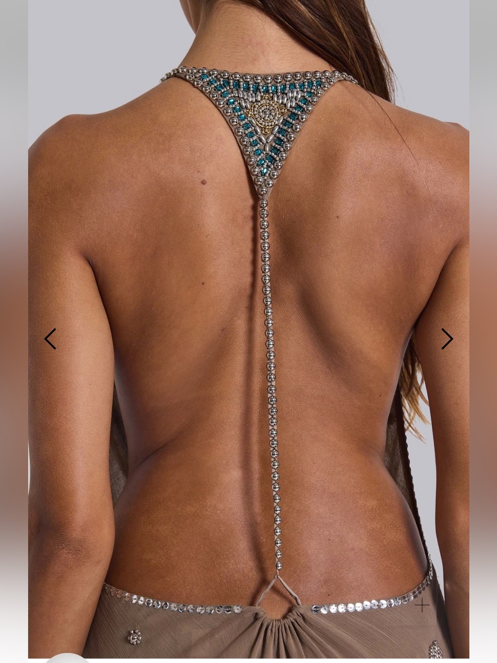 Jaded London Doure Embellished Backless Mini Dress US 6 NWT Embellished Studded - Picture 7 of 15